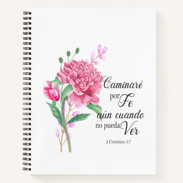caminare pare fe fe spanies bible verse notizbuch (Vorderseite)