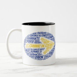 Caminho da Costa Word Kunst Zweifarbige Tasse