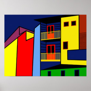 Caminito in Boca, einem Viertel von Buenos Aires Poster