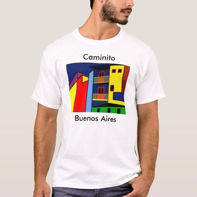 Caminito in Boca, einem Viertel von Buenos Aires T-Shirt (Vorderseite)