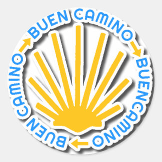 Camino de Santiago Buen Camino Runder Aufkleber