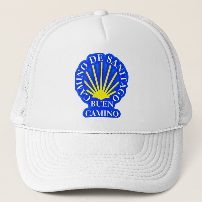 Camino de santiago buen camino Scallop Muschel Truckerkappe (Vorderseite)
