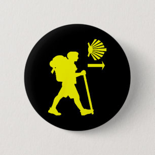 Camino De Santiago De Compostela Spanien Pilger Wa Button