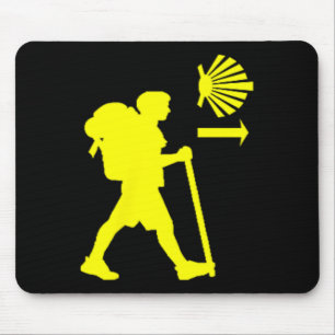 Camino De Santiago De Compostela Spanien Pilger Wa Mousepad