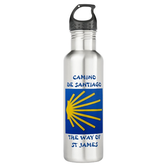 Camino de Santiago Der Weg von st James 0001 Edelstahlflasche (Vorderseite)