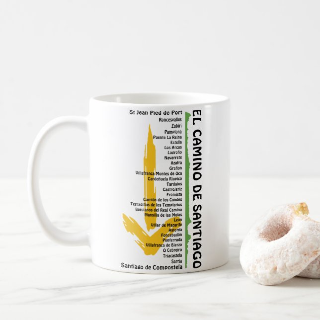 Camino de Santiago Der Weg von st James 0310 Kaffeetasse (Mit Donut)
