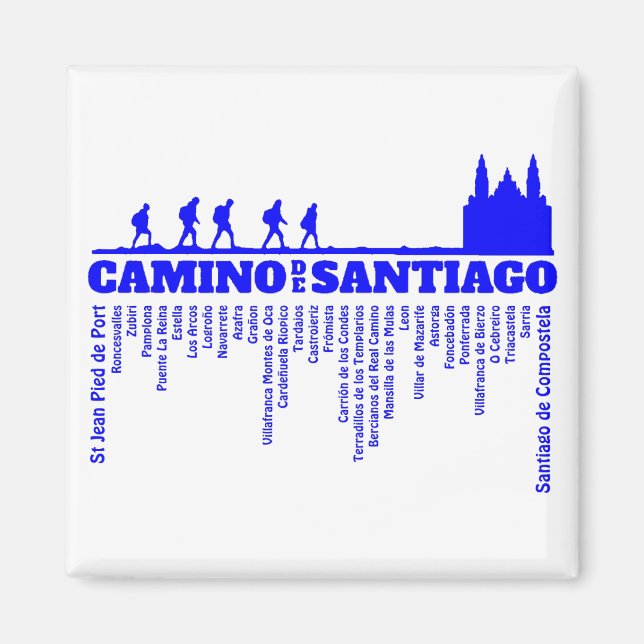 Camino de Santiago Der Weg von st James 0322 Magnet (Vorne)