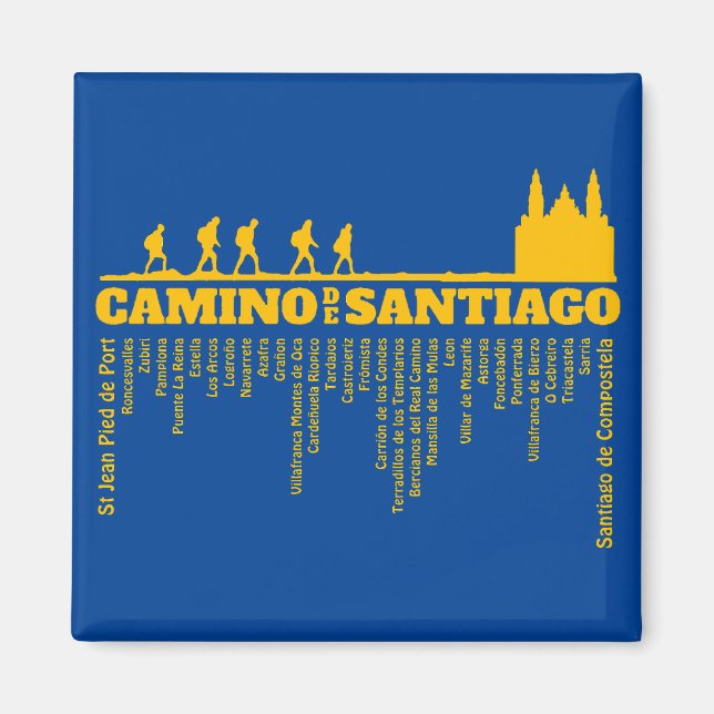 Camino de Santiago Der Weg von st James 0323 Magnet (Vorne)