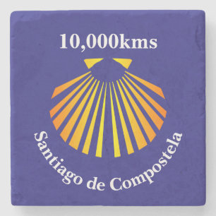 Camino de Santiago Entfernungsmarkierung Steinuntersetzer
