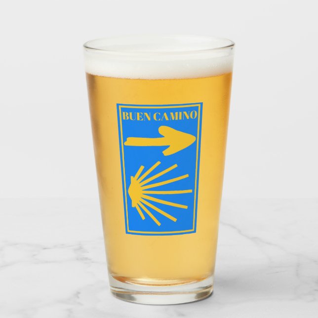 Camino de Santiago Glass Glas (Vorne (Gefüllt))