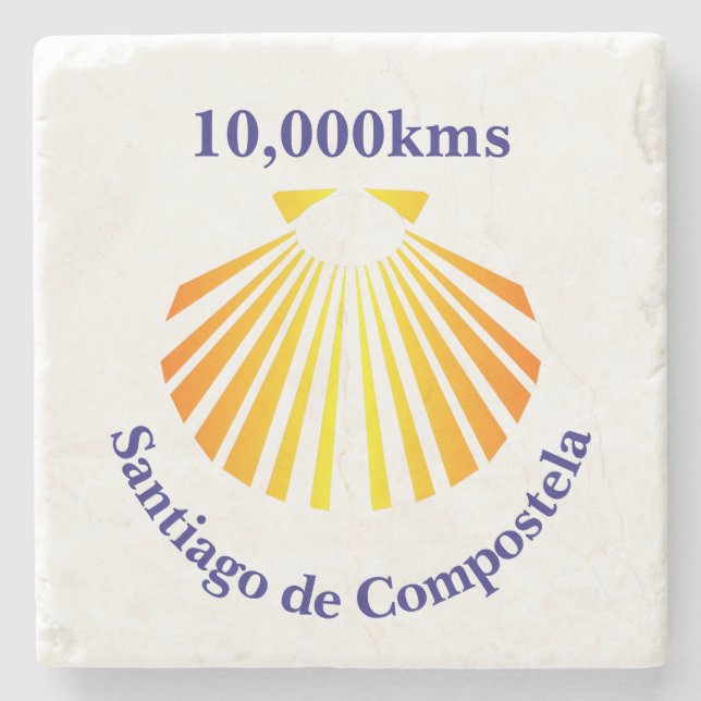 Camino de Santiago Logo Steinuntersetzer (Vorderseite)