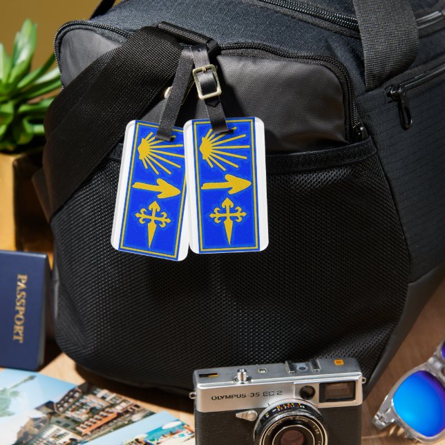 Camino de Santiago Luggage Tag Gepäckanhänger (Vorderseite & Rückseite)
