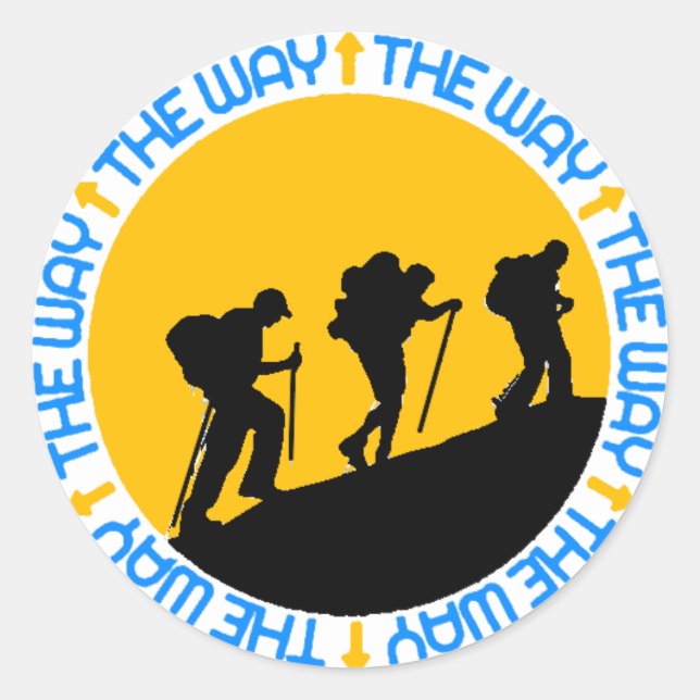 Camino de Santiago Runder Aufkleber (Vorderseite)