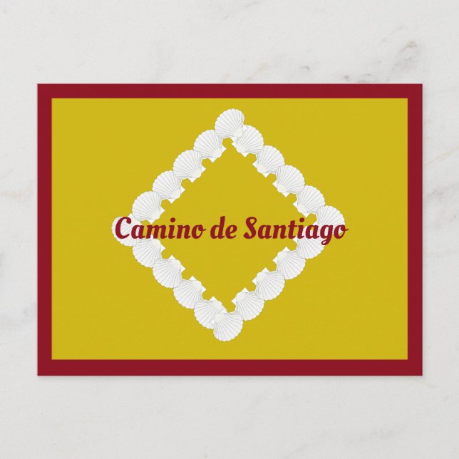 Camino de Santiago Scallop Muschel Postkarte (Vorderseite)
