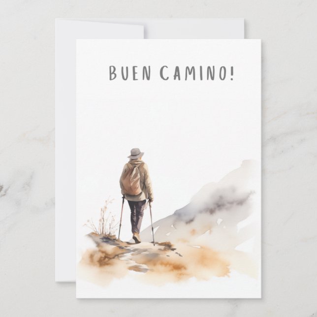 Camino de Santiago Wanderkarte Feiertagskarte (Vorderseite)