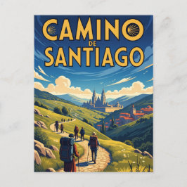 Camino de Santiago Wandern Postkarte