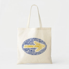 Camino Frances Word Art Tragetasche