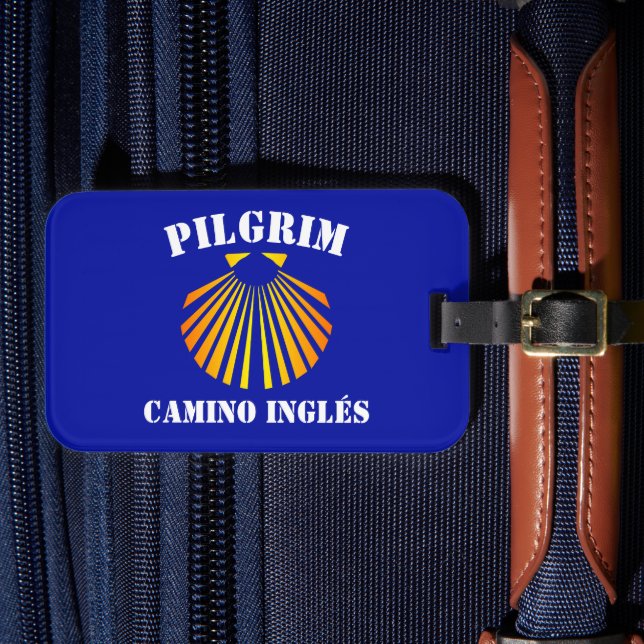 Camino Inglés Pilger Gepäckanhänger (Vorderseite Insitu 4)