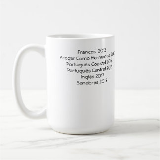 Camino Pilgrim Coffee Mug avec une liste de Camino