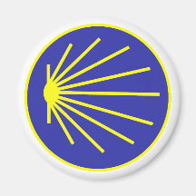 Camino Pilgrim St. James Scallop Yellow Blue