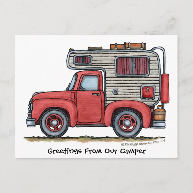 Camion Camion de ramassage Cartes postales RV (Devant)
