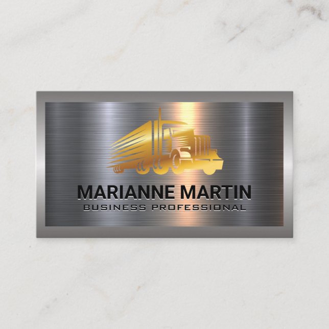 Camion | Carte de visite frontalier industriel (Devant)