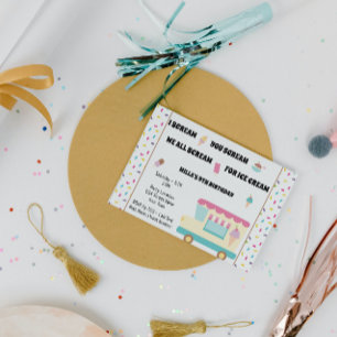 Camion Crème de glace Invitation Anniversaire