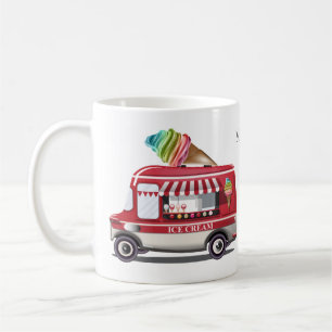 Camion de crème glacée nom personnalisé tasses