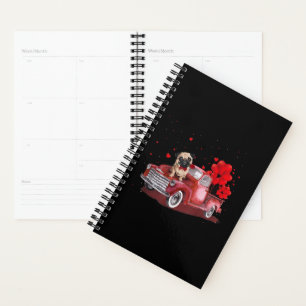 Camion de Cute Pug Valentine