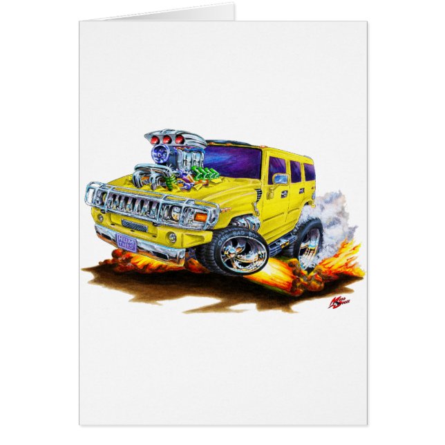 Camion de jaune de H2 de Hummer (Devant)