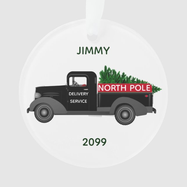 Camion de livraison du Pôle Nord - Joyeux Noël (devant)