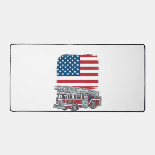 Camion de pompiers patriotique drapeau américain v