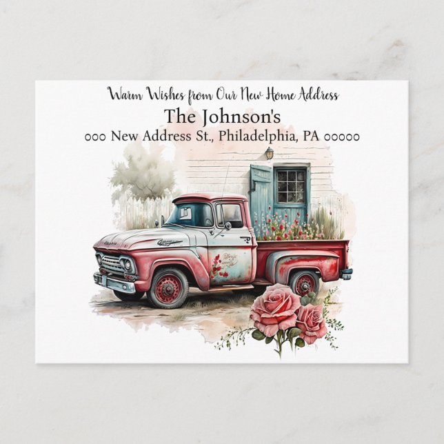 Camion de ramassage rouge Nous avons déplacé carte (Devant)