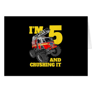Camion d'incendie 5e anniversaire garçon 5 pompier