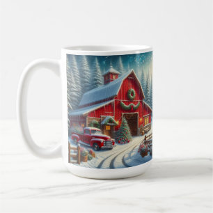 Camion Vintage de Noël et Mug à grange rouge
