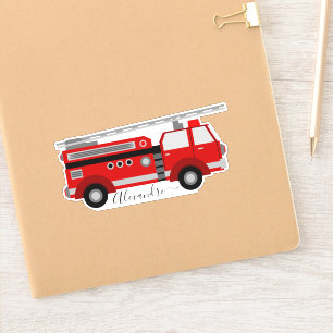 camionnette rouge personnalisez votre autocollant 