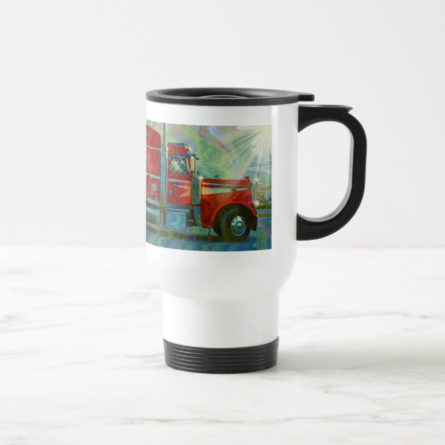 CAMIONS BIG RIG CAMION ARRÊTER LA MUG DE VOYAGE (Droite)
