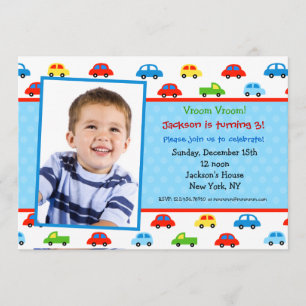 Camions Camion Photo Anniversaire Invitation garço