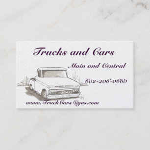 Camions, cartes de visite de voitures