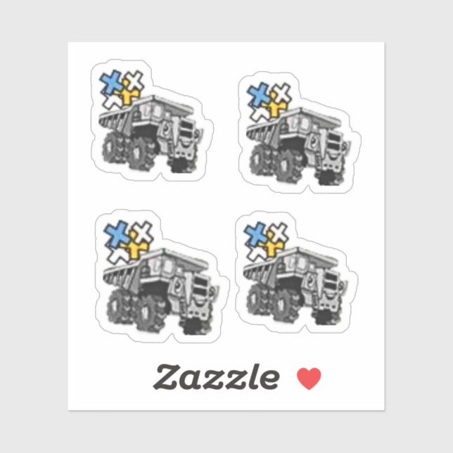 CAMIONS DE CHARGE DE CAMION - TINY STICKERS (Feuille)