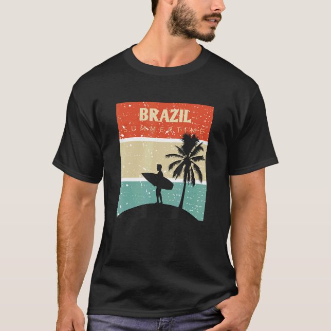 Camisa Brasil Surfing Rio de Janeiro Brasilien B T-Shirt (Vorderseite)