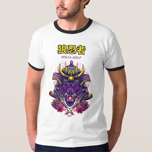 Camisa Ninja Wolf T-Shirt (Vorderseite)