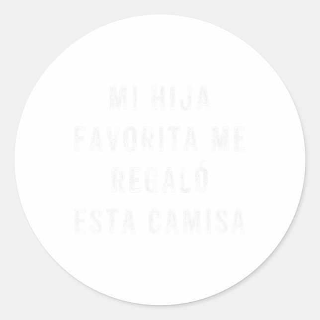 Camisa Para Papa E Hija Runder Aufkleber (Vorderseite)