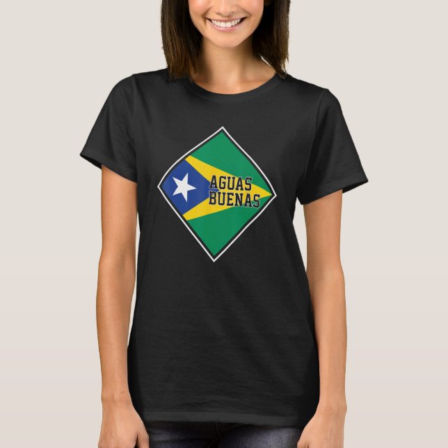 Camisas de Puerto Rico Hecho En Aguas Buenas Puert T-Shirt (Vorderseite)