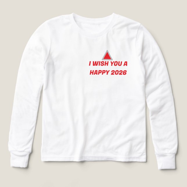 "Camiseta Adolescente Feliz Año Nuevo 2026  (Design Vorderseite)
