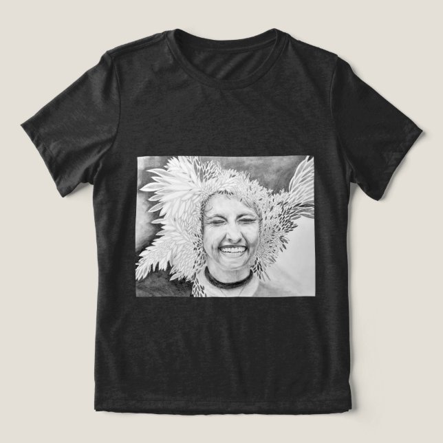 Camiseta Alegria (com desenho artístico autoral) Tri-Blend Shirt (Design Vorderseite)
