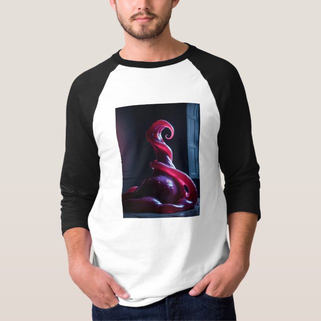 Camiseta Básica, Mangas Raglan 3/4 T-Shirt (Vorderseite)