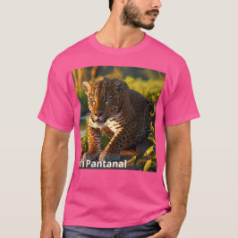 Camiseta Básica Masculina Escura Onça Pintada T-Shirt