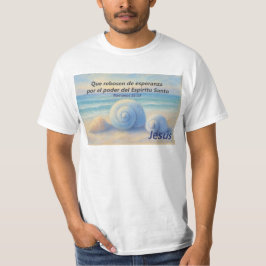 Camiseta caracolas de Mar con Versículo Romanos T-Shirt
