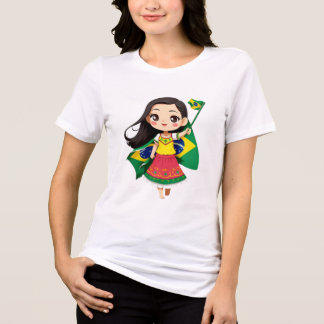 Camiseta chibi Estampado divertido Moda casual Art Tri-Blend Shirt